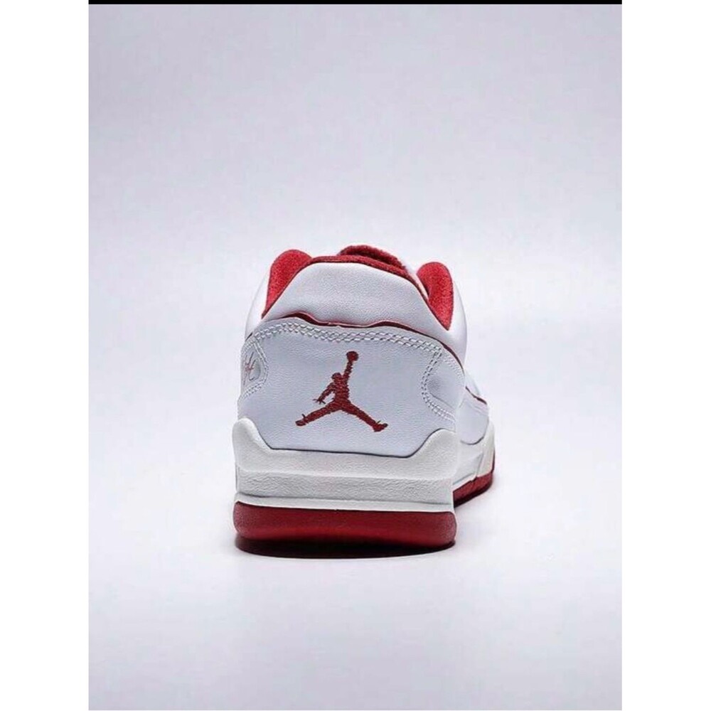 Jordan Men's White and Red Athletic Sneakers - Picture 2 of 6